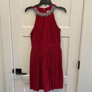Red lace dress. Worn once
